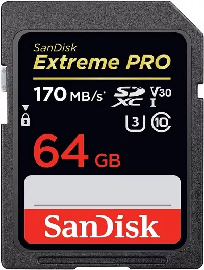 SanDisk SDHC UHS-I Card 64GB 170MB/s Class 10